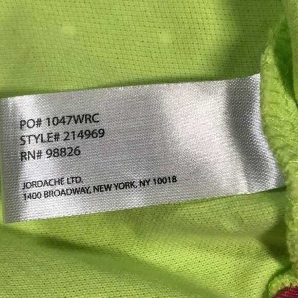 U.S. Polo Assn. Polo Shirt Women’s Large Lime Green Pink Embroidered Polka Dot - Picture 5 of 10